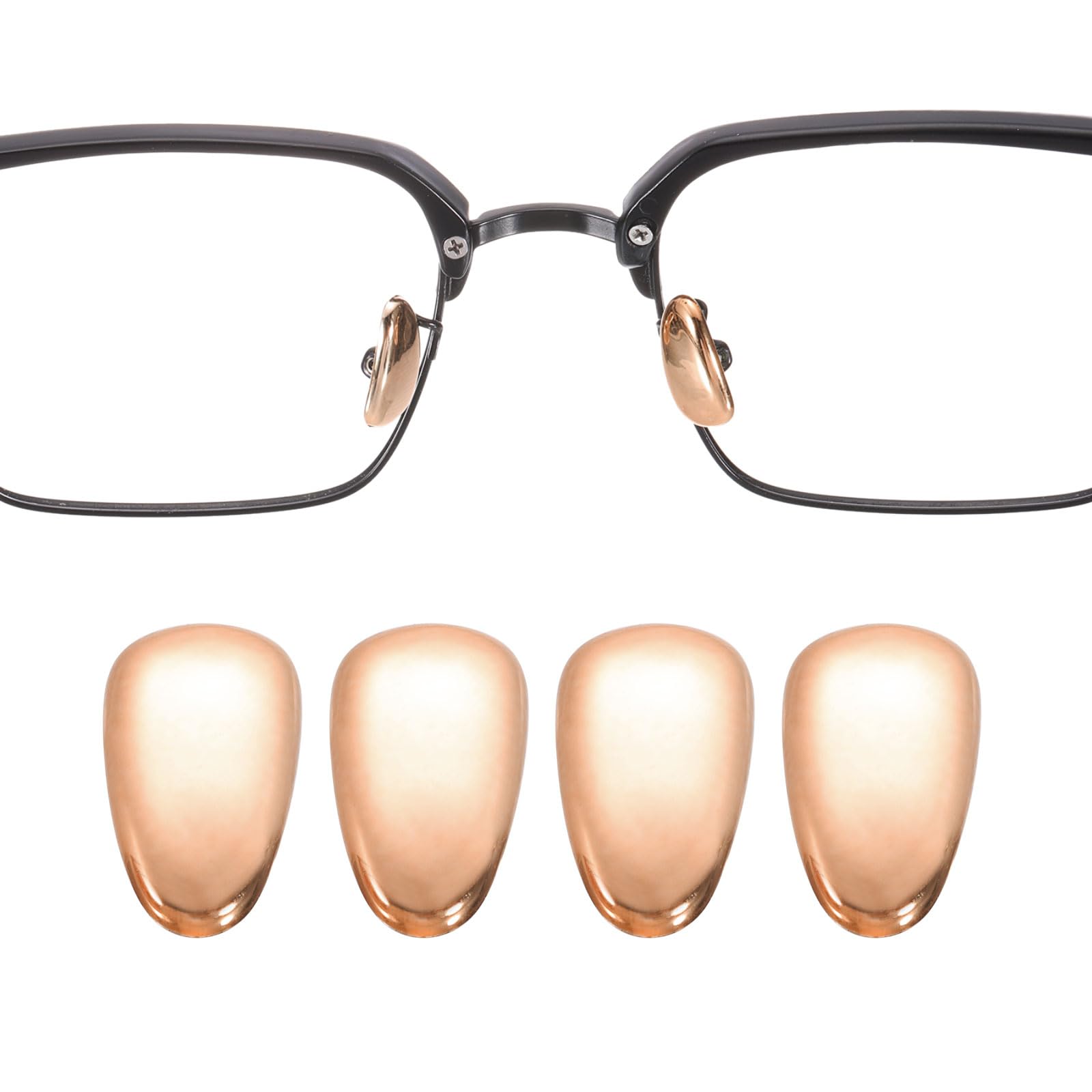 Close-up of Harfington 2 pairs PVC rose gold nose pads