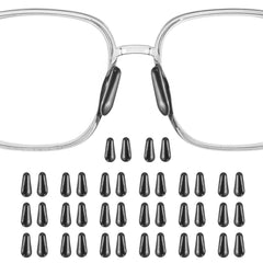 HARFINGTON 20-pairs silicone nose pads teardrop shape black