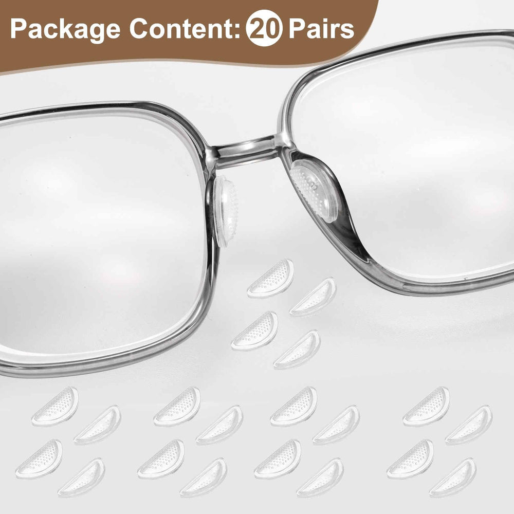 Soft silicone nose pads providing comfortable fit and skin protection