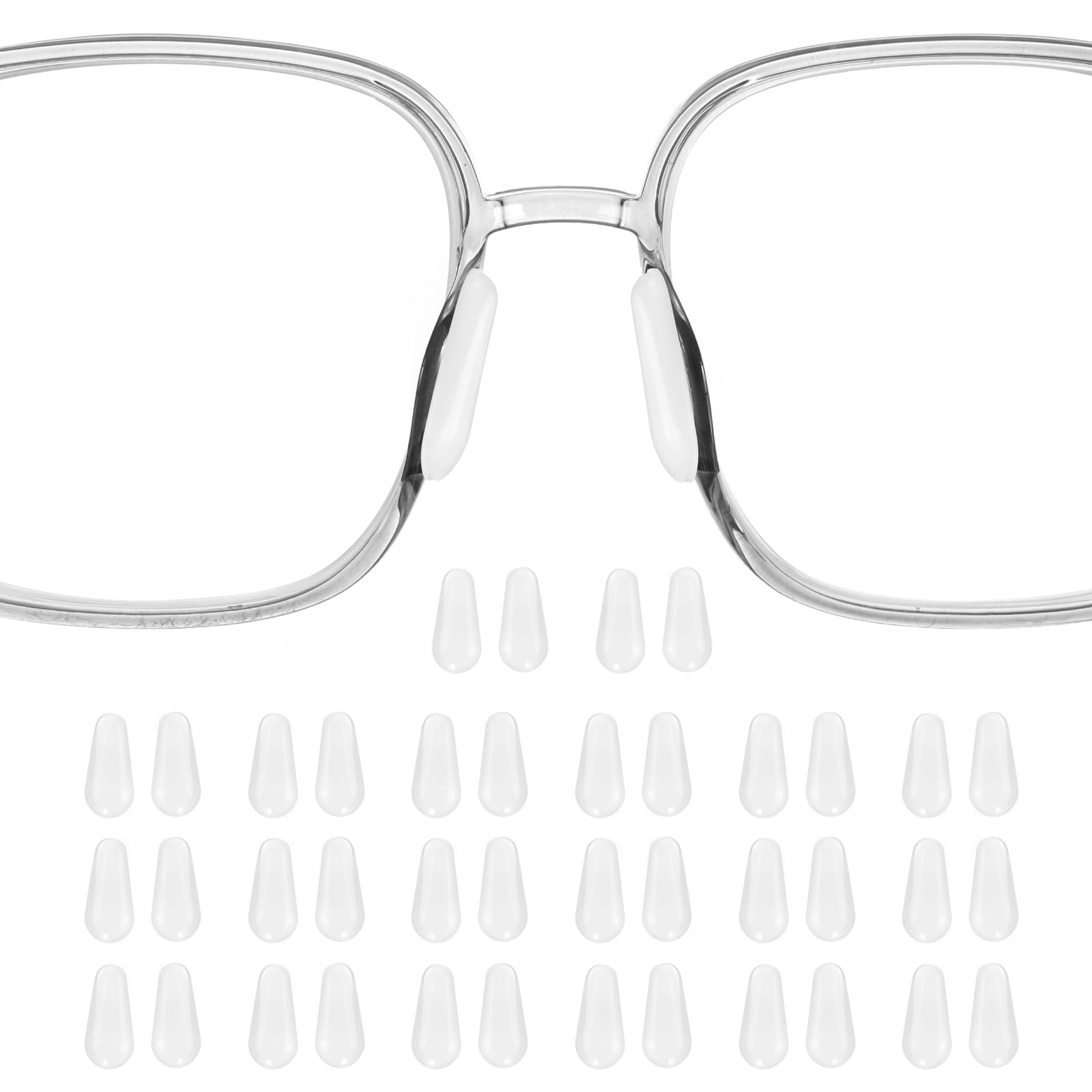 Harfington teardrop-shaped silicone nose pads with 1.0mm thickness and self-adhesive backing