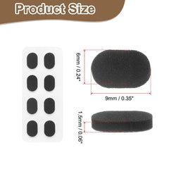 Harfington foam oval nose pads, black, self-adhesive, 3 pairs - image 2