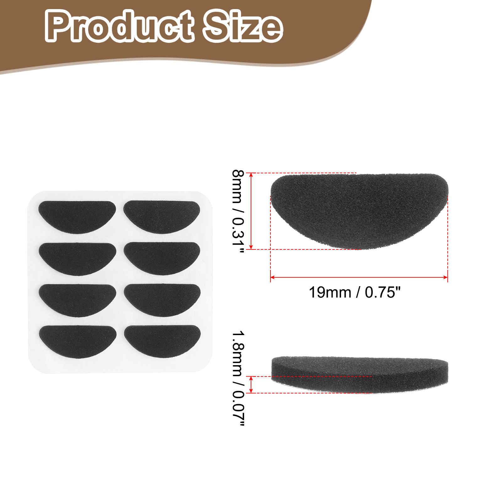 Close-up of anti-slip foam nose pad with strong self-adhesive backing