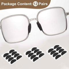Foam nose pads attached to a glasses frame for comfort