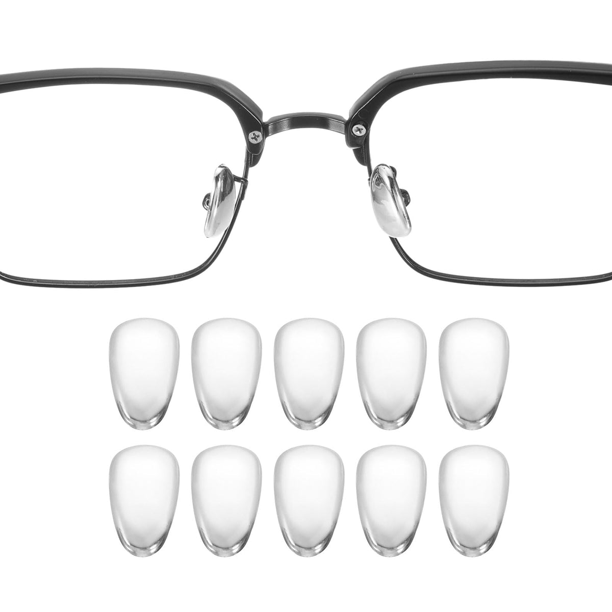 HARFINGTON 5 pairs nose pads PVC set with titanium look