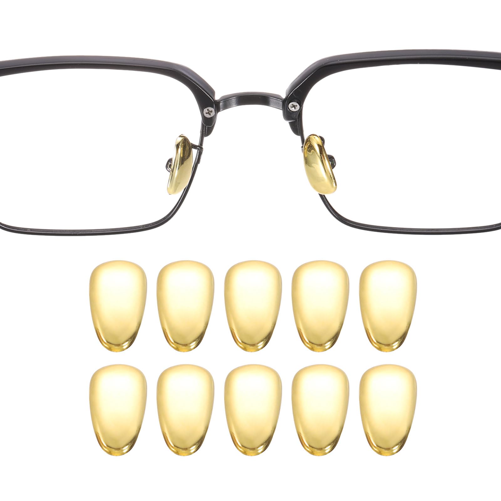 Harfington 5 Pairs Nose Pads - Gold, 4.5mm thick