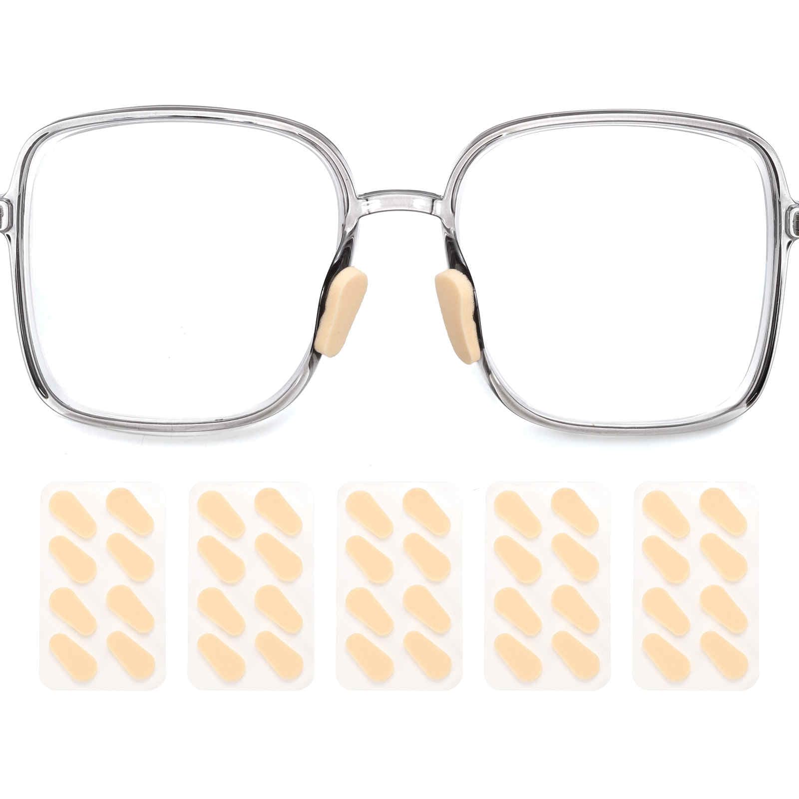 HARFINGTON foam eyeglass nose pads – water-drop style, 5 pairs