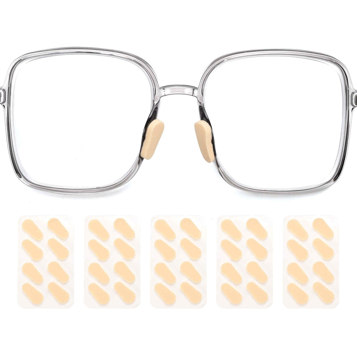 HARFINGTON foam eyeglass nose pads – water-drop style, 5 pairs