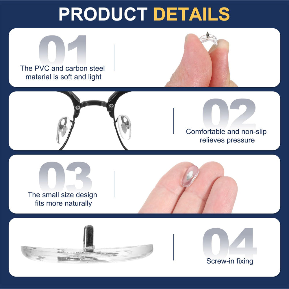 Nose pad with insert design for secure attachment and anti-slip