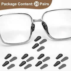 Anti-slip silicone nose pad attached to eyewear frame in black