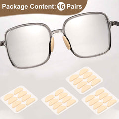 Anti-slip foam nose pads installed on a plastic glasses frame