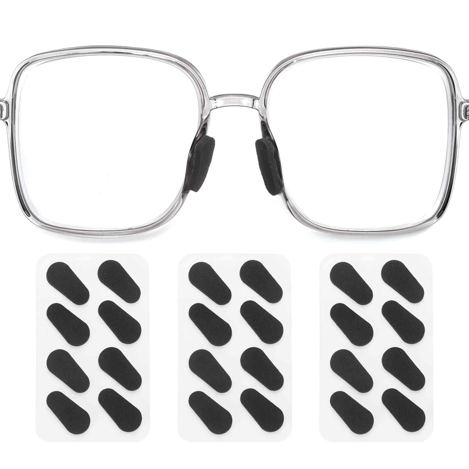 HARFINGTON foam nose pads, water-drop style, black, 3 pairs