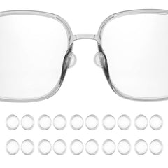 HARFINGTON silicone eyeglass nose pads set — 10 pairs, 10mm diameter, round