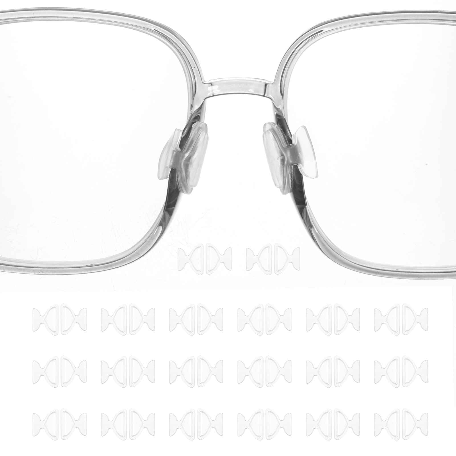Close-up of HARFINGTON butterfly-shaped silicone eyeglass nose pads