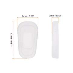 Close-up of white silicone nose pads for glasses