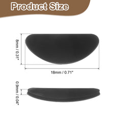 Close-up of silicone nose pad showing 0.9mm thickness