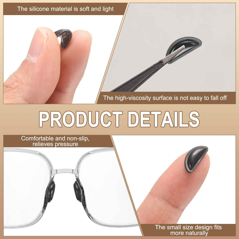Sunglasses nose pads with strong adhesive backing