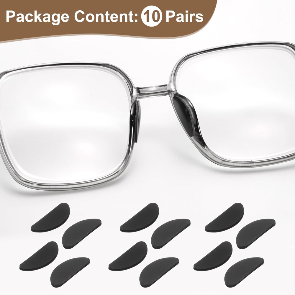 D-shaped silicone nose pad for plastic frames