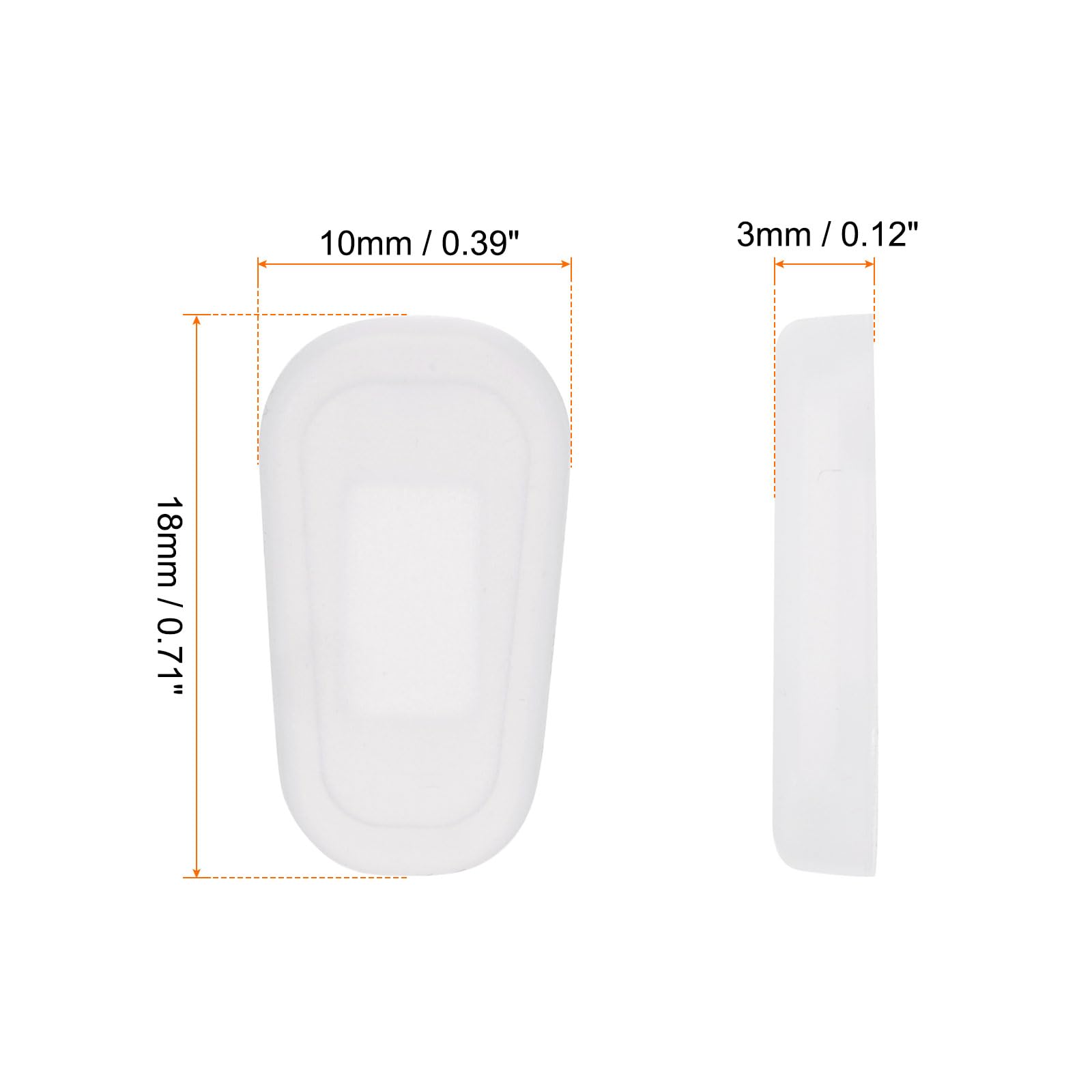 Close-up of HARFINGTON 3mm silicone nose pad