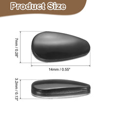 Close-up of teardrop-shaped air bag silicone nose pad with adhesive backing