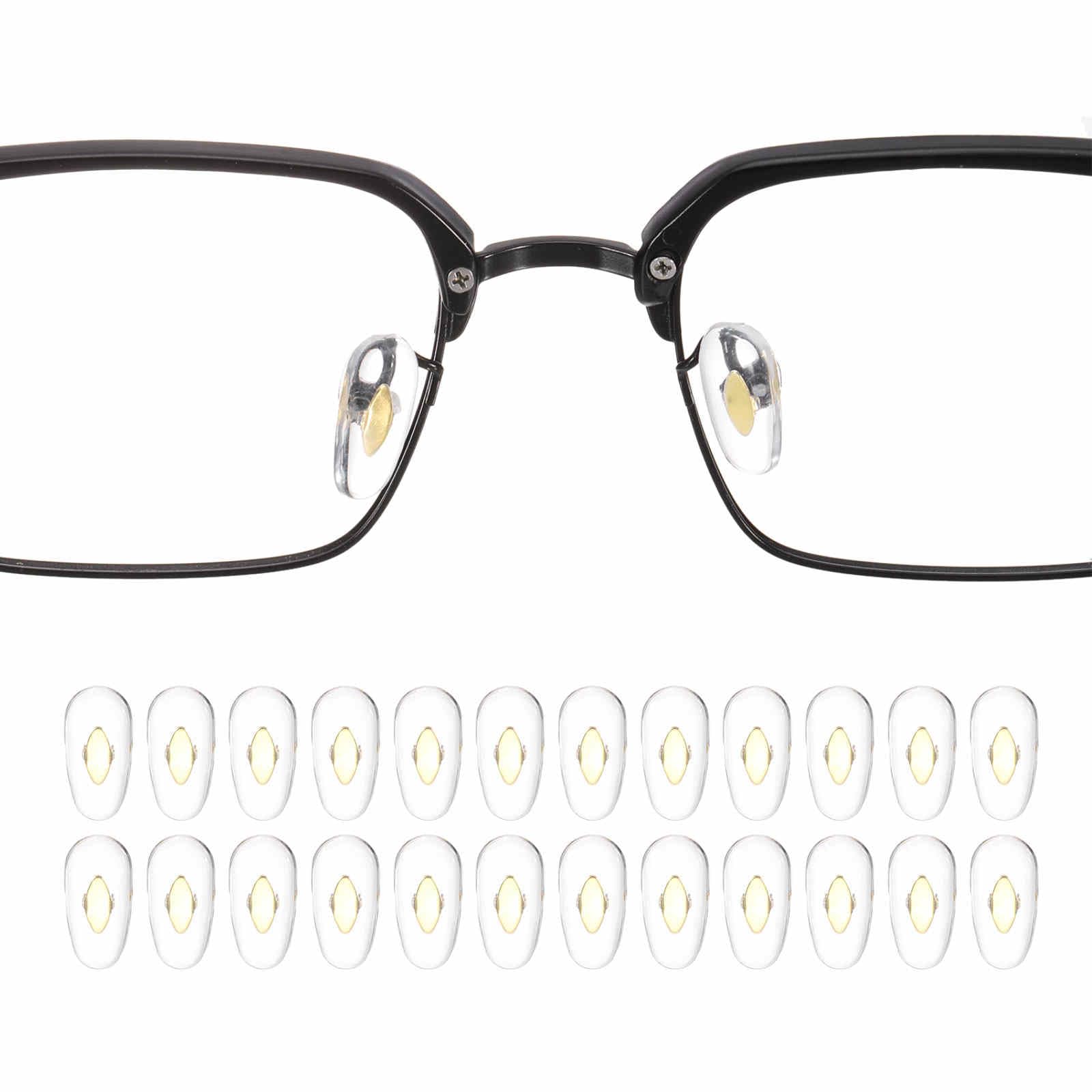 HARFINGTON 12 pairs PVC nose pads for glasses - close-up view