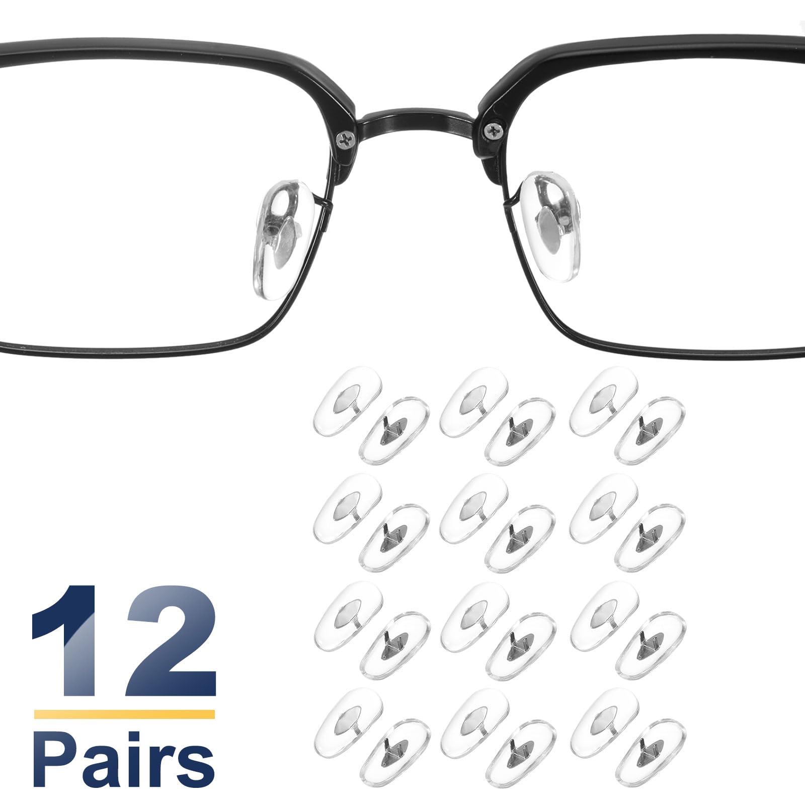 Cassette cross nose pad design for secure glasses fit