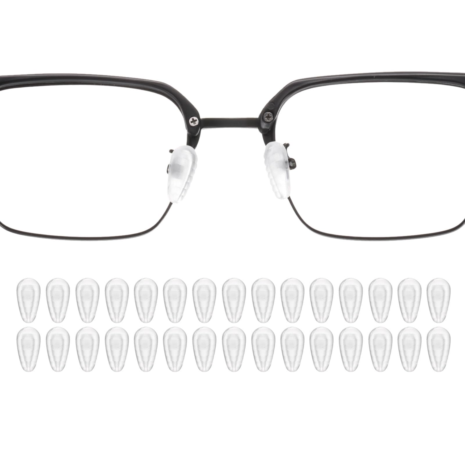 HARFINGTON 15 pairs silicone eyeglass nose pads on white background