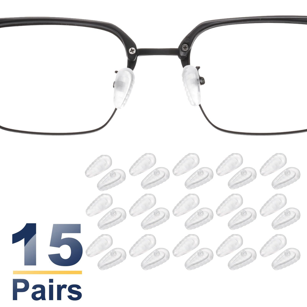 Screw-in nose pad attachment for glasses frames