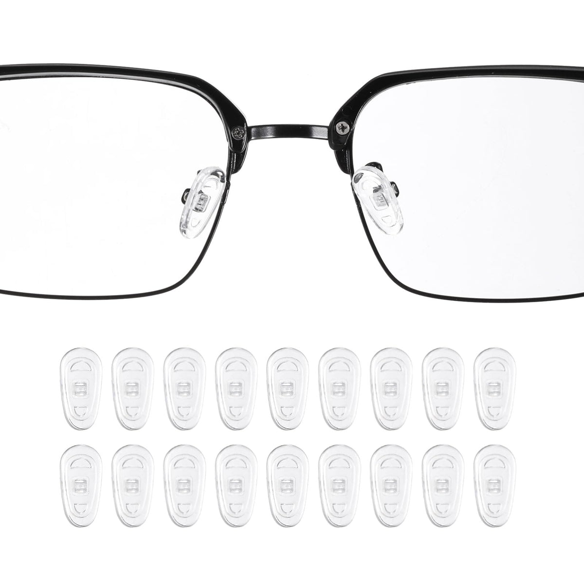 HARFINGTON 14mm silicone nose pads for plastic frame glasses – front view