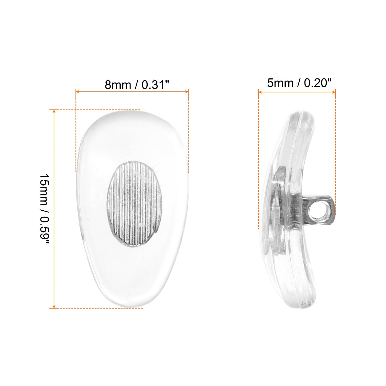 Set of 10 HARFINGTON nose pads for glasses