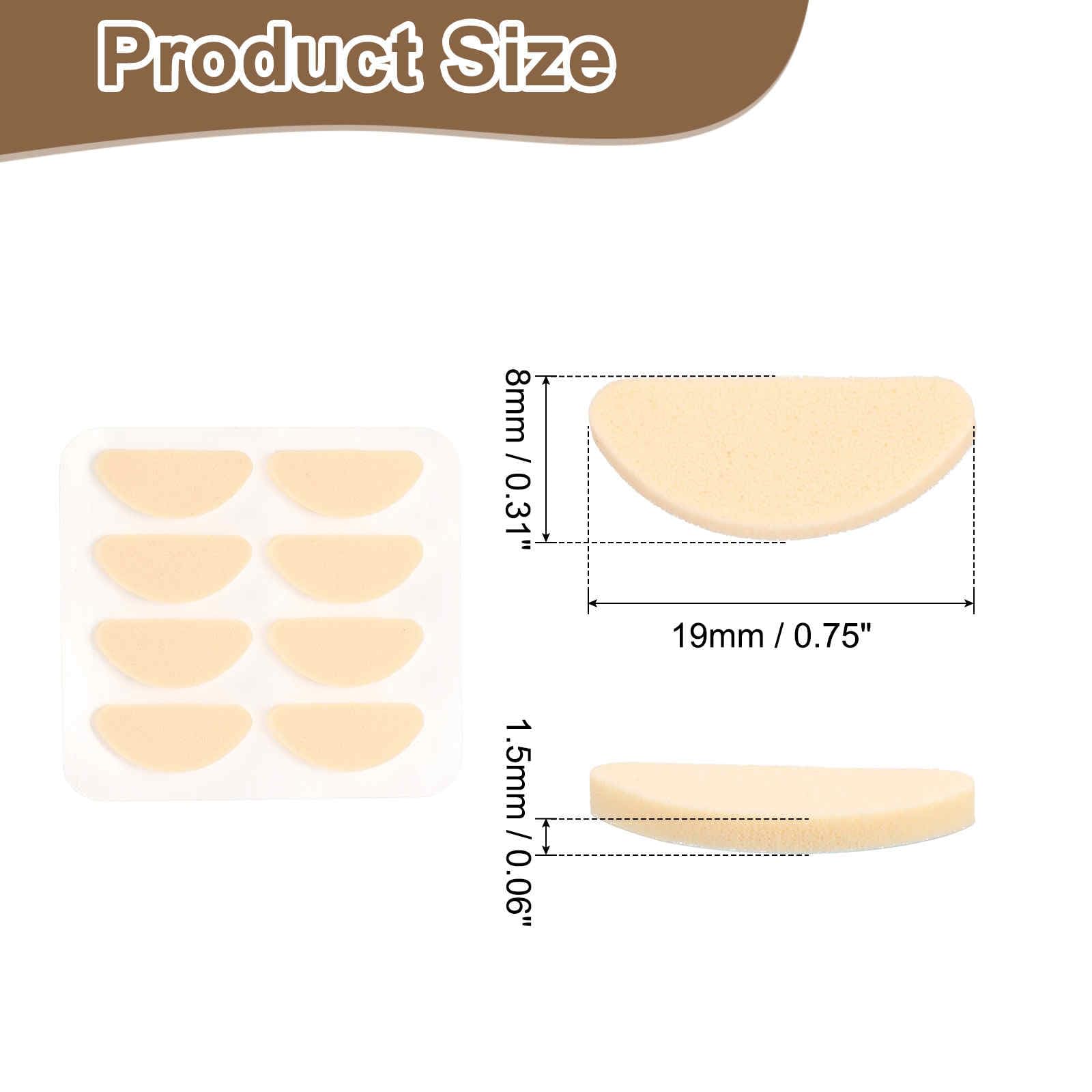 Close-up of foam nose pads with self-adhesive backing