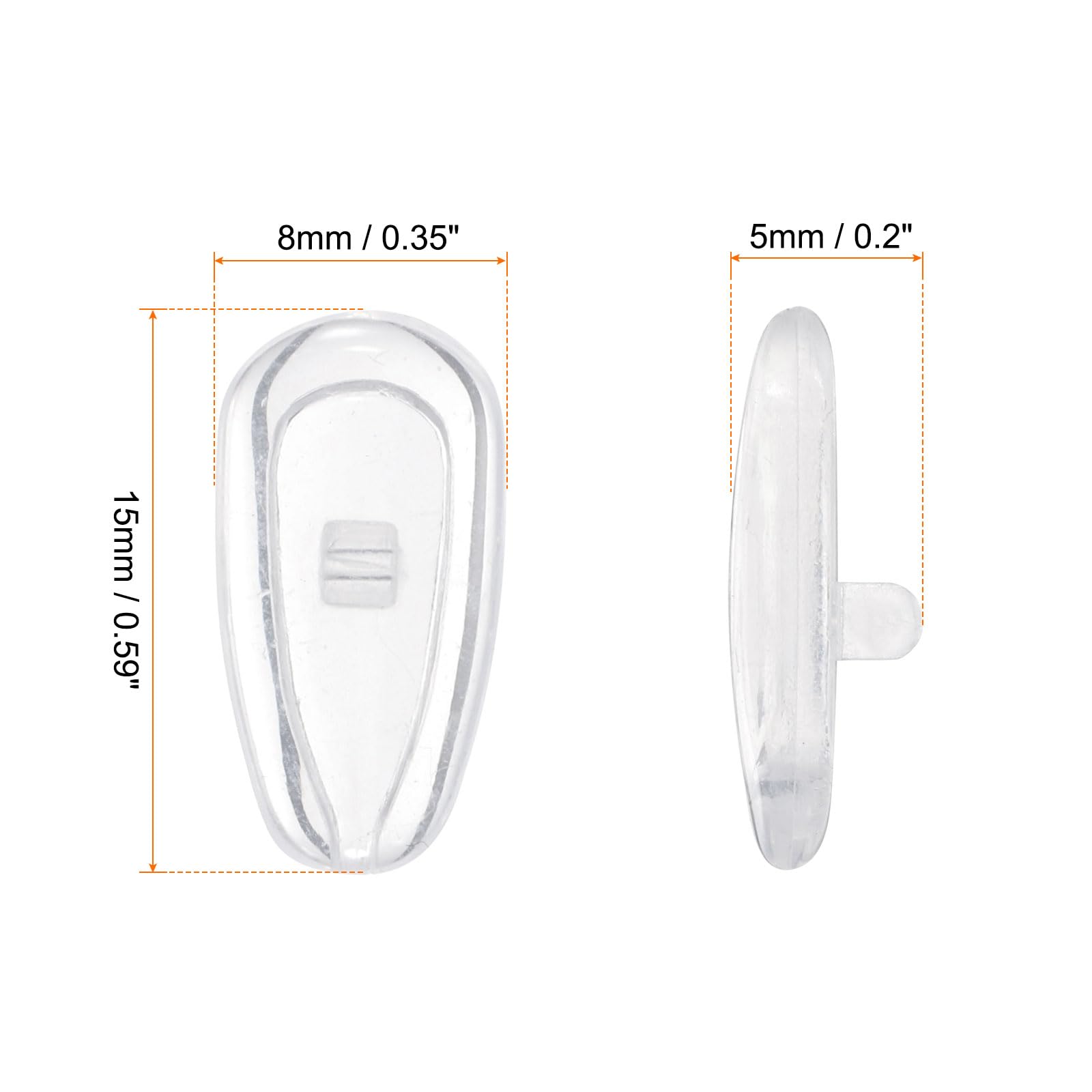 Close-up of soft silicone nose pad material