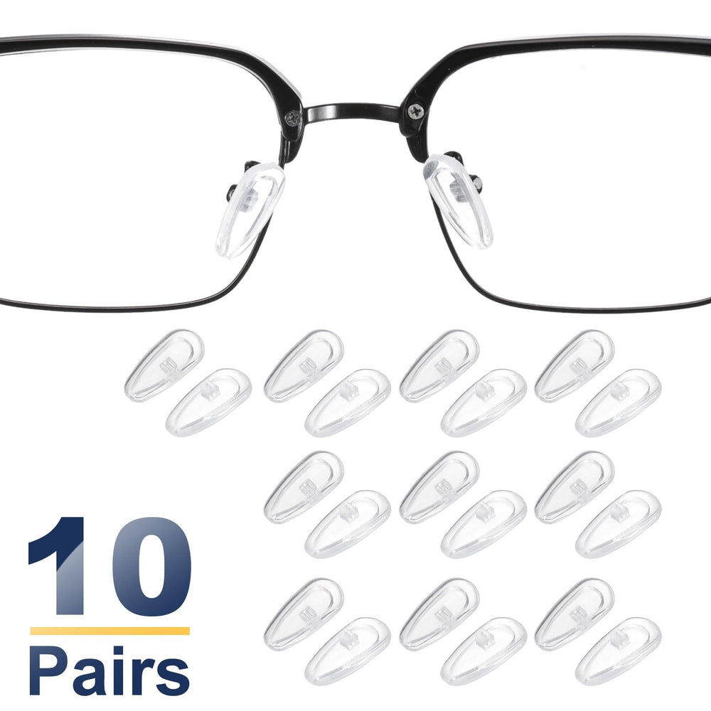Nose pads clipped into glasses with snap-in attachment