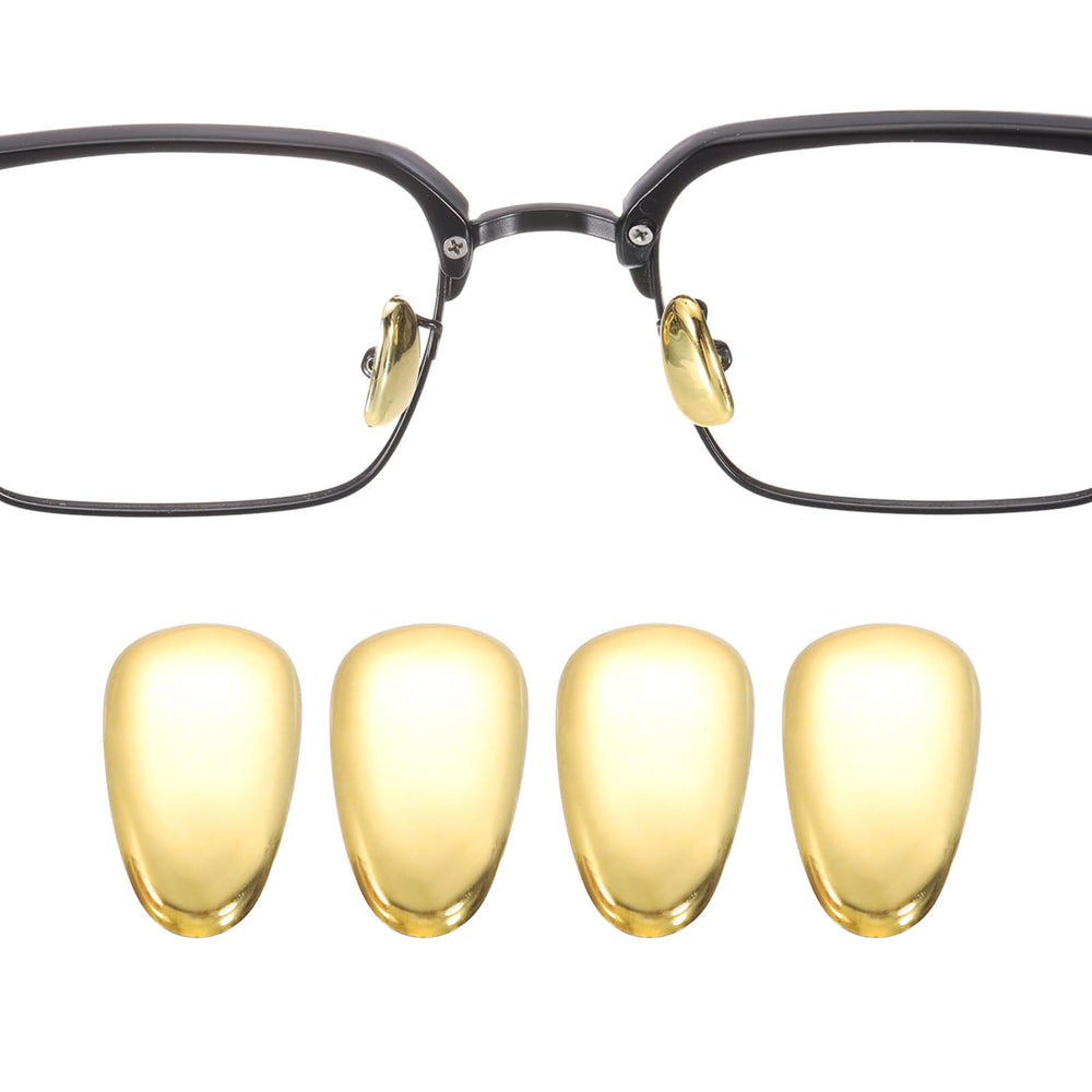 HARFINGTON 2 pairs of 4mm PVC nose pads in gold finish for glasses