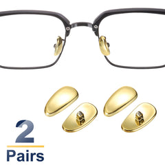 Anti-slip nose pads designed for plastic and metal frames in gold