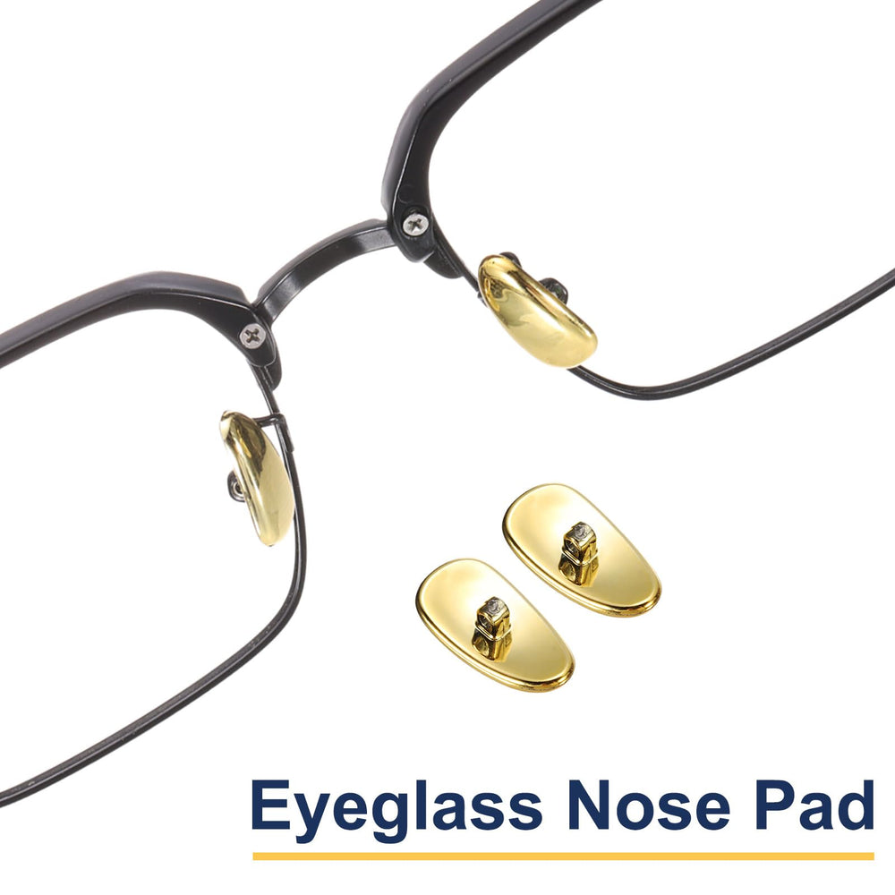 Two pairs of gold nose pads packaged for eyewear repair