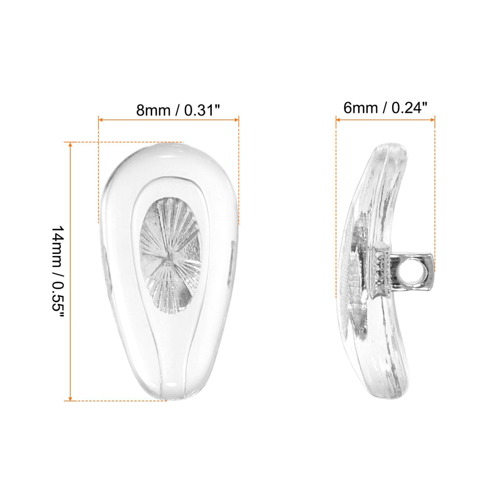 Detail of silicone nose pads featuring copper core and air bag design