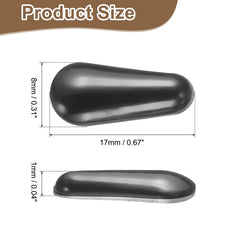 Close-up of teardrop-shaped silicone nose pads with anti-slip adhesive
