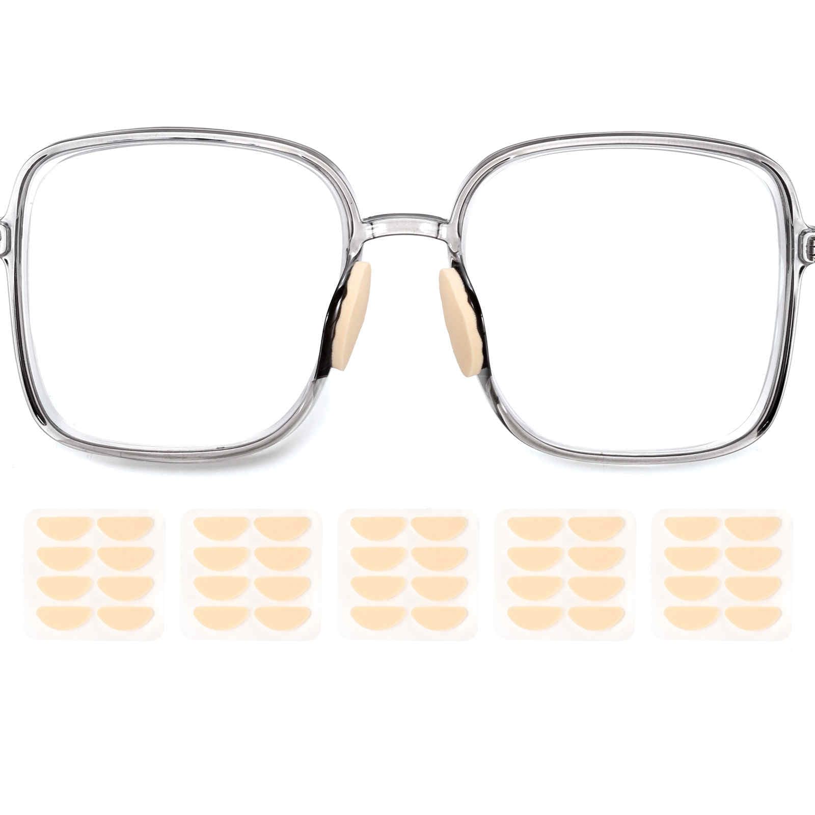 Harfington foam nose pads, 5 pairs, anti-slip, D-shaped, skin color for glasses