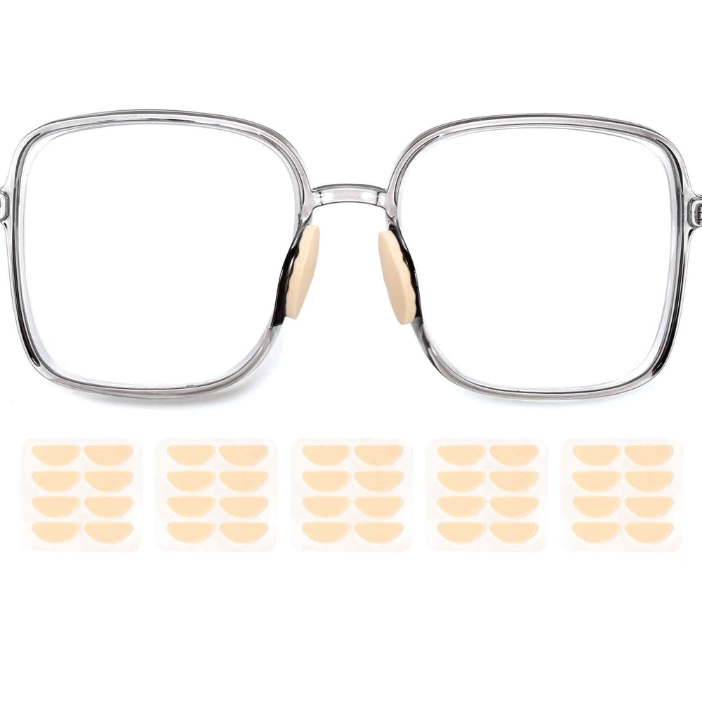Harfington foam nose pads, 5 pairs, anti-slip, D-shaped, skin color for glasses