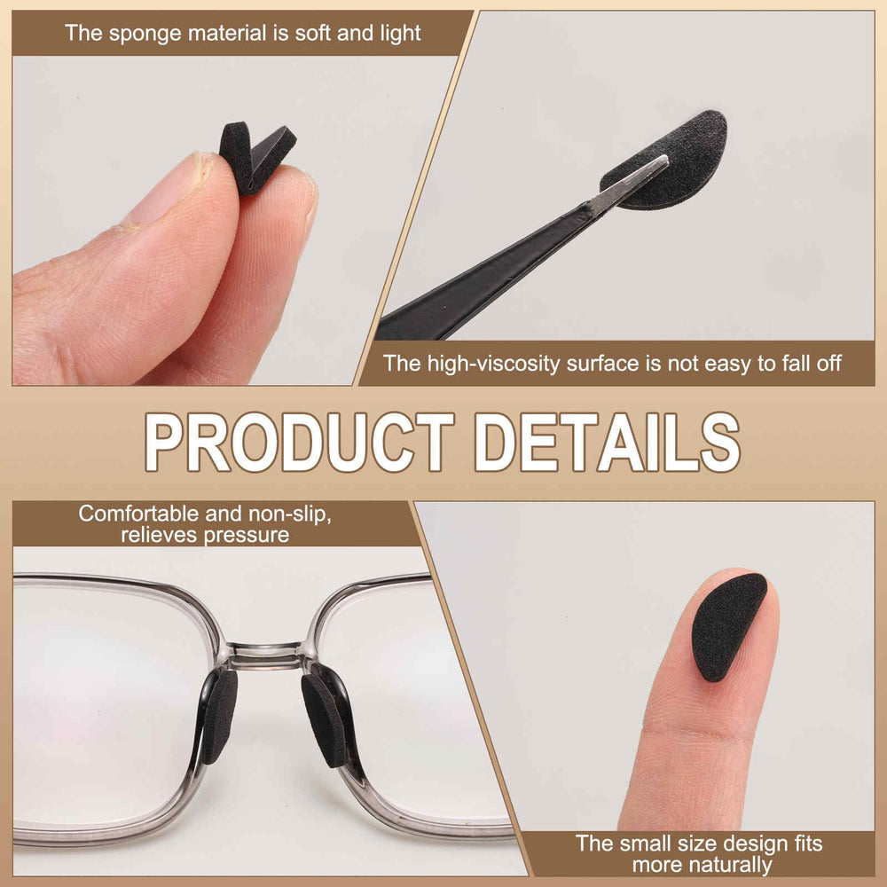 Easy-to-install nose pads for glasses and sunglasses
