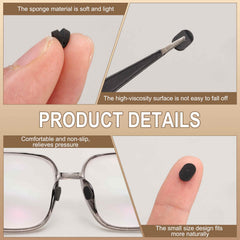 Anti-slip nose pads prevent glasses from slipping