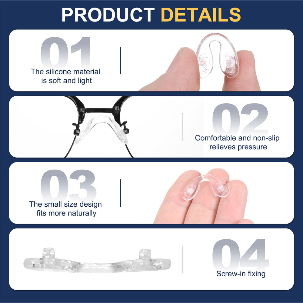 Nose pads compatible with plastic frames and sunglasses