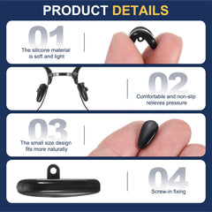 Nose pads compatible with full-frame glasses and plastic frames