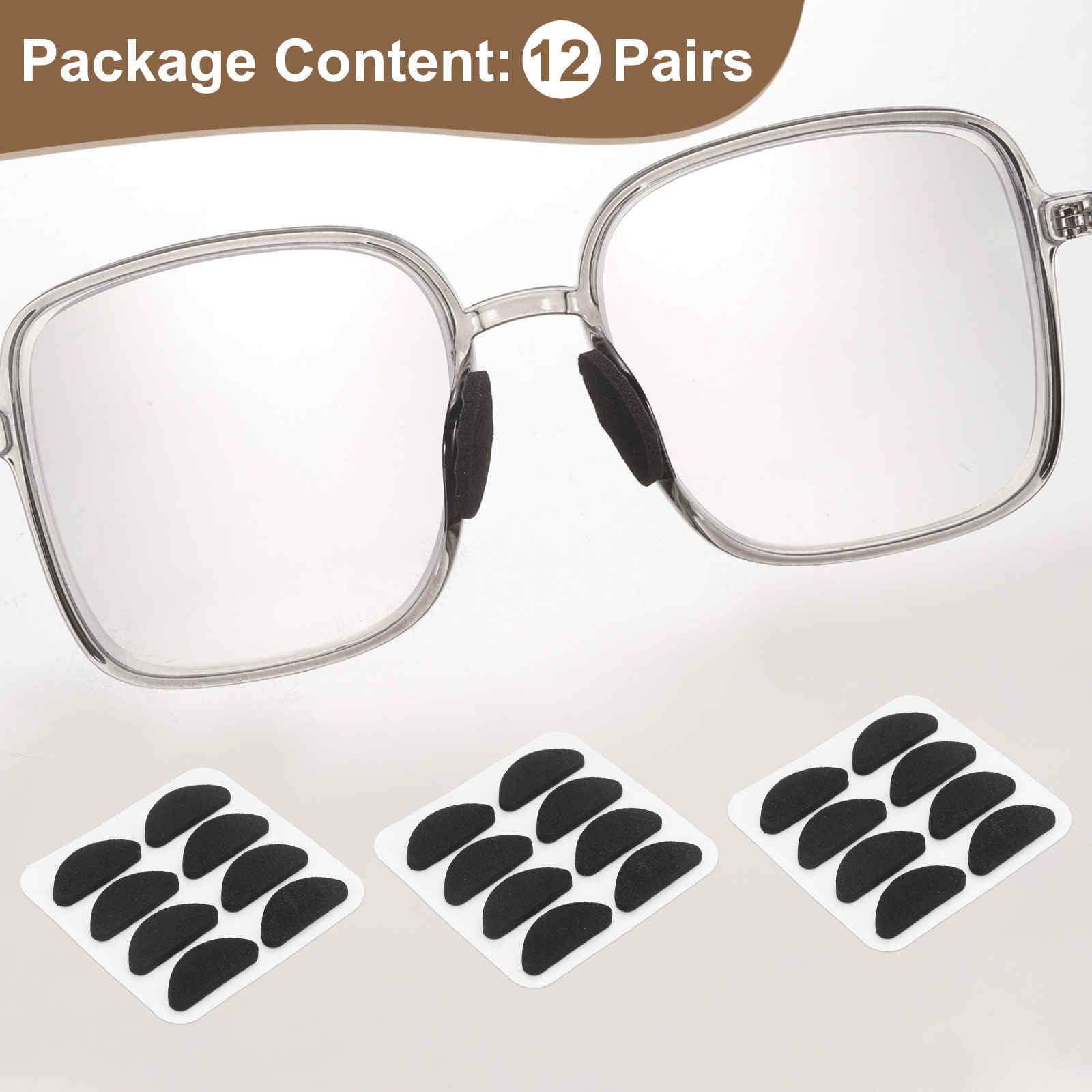 Close-up of D-shaped nose pads for plastic frames