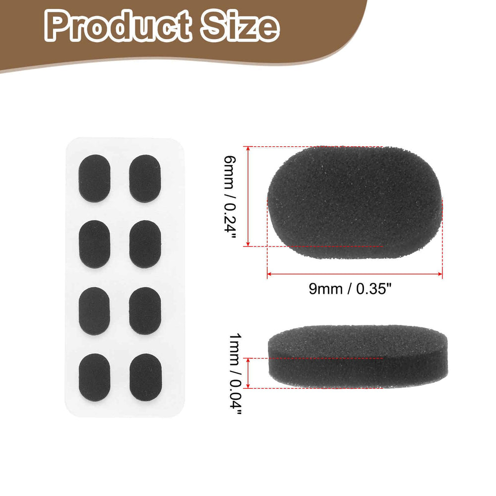 Close-up of HARFINGTON foam nose pad showing oval shape