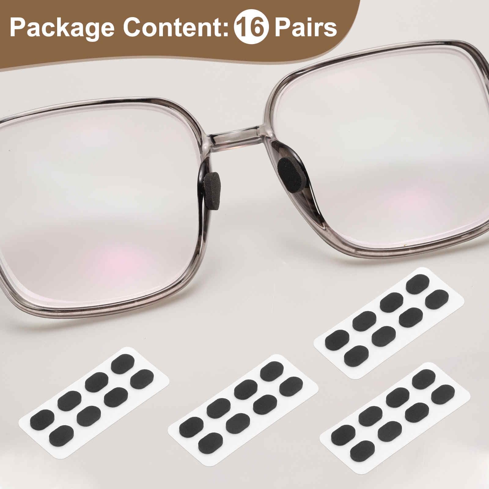 Self-adhesive anti-slip nose pad attached to plastic frame