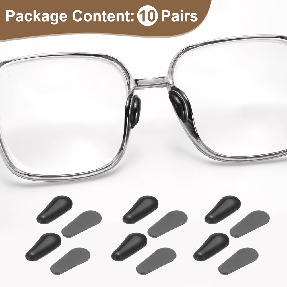 Anti-slip silicone nose pads on plastic frame