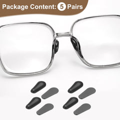 Nose pads for plastic frames showing soft silicone material