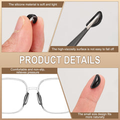 Nose pad size 17mm length, 8mm width, 1.0mm thickness for plastic frames