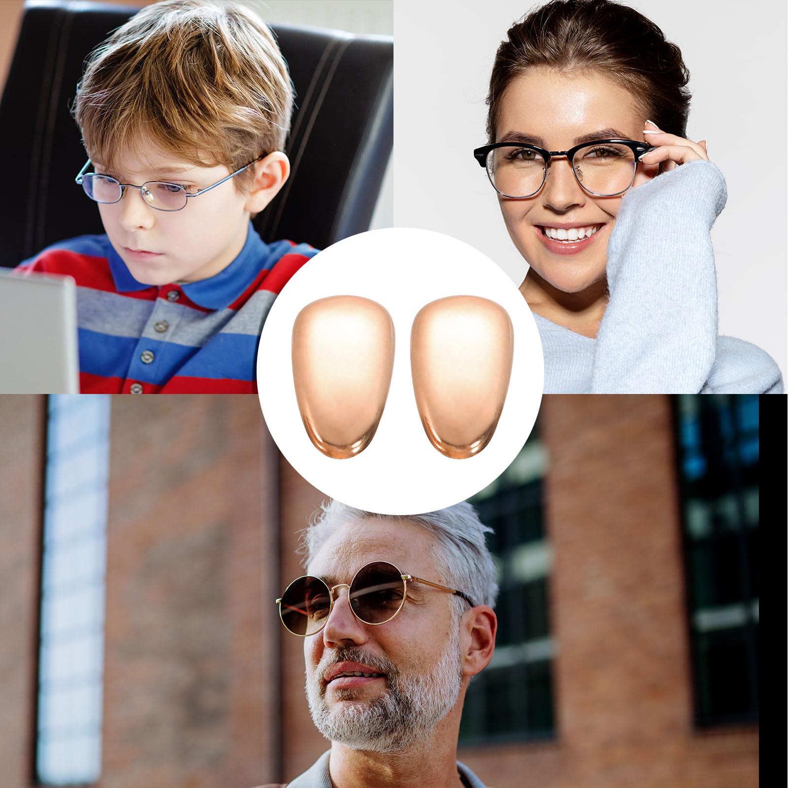 Rose gold imitation pure titanium nose pads for plastic frames